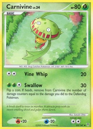 'Pokemon - 'Carnivine 053  Supreme Victors - Uncommon