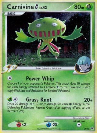 'Pokemon - 'Carnivine G DP42  - Holofoil Diamond and Pearl Promos - Promo