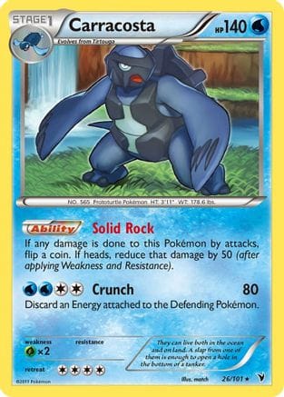 'Pokemon - 'Carracosta 026  Noble Victories - Rare