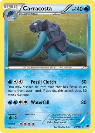 'Pokemon - 'Carracosta 028  Plasma Blast - Rare