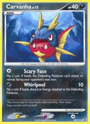 'Pokemon - 'Carvanha 058  Rising Rivals - Common