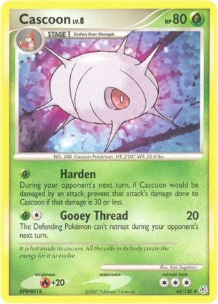 'Pokemon - 'Cascoon 044  Diamond and Pearl - Uncommon
