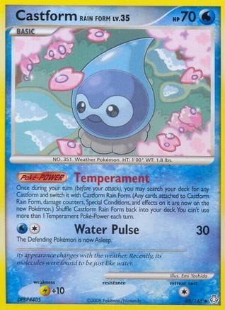 'Pokemon - 'Castform Rain Form 049  - Reverse Holofoil Legends Awakened - Uncommon