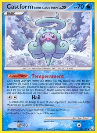 'Pokemon - 'Castform Snow-Cloud Form 050  Legends Awakened - Uncommon