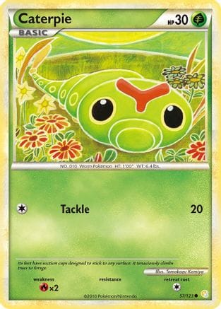'Pokemon - 'Caterpie 057/123  HeartGold SoulSilver - Common