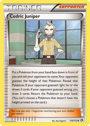 'Pokemon - 'Cedric Juniper 110  - Reverse Holofoil Legendary Treasures - Uncommon