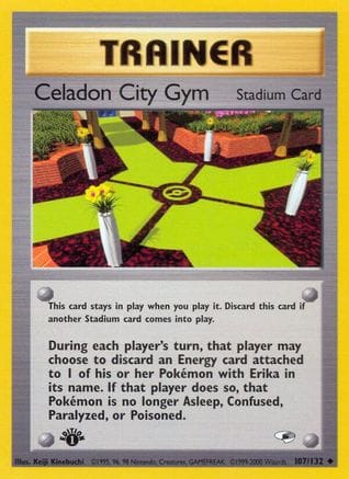 'Pokemon - 'Celadon City Gym 107/132  - 1st Edition Gym Heroes - Uncommon