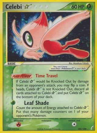 'Pokemon - 'Celebi Star 100/100  - Holofoil Crystal Guardians - Ultra Rare