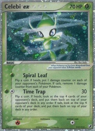 'Pokemon - 'Celebi ex 117  - Holofoil Unseen Forces - Secret Rare