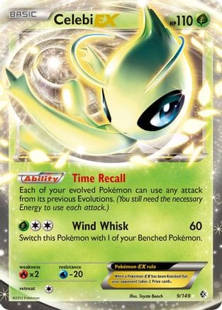 'Pokemon - 'Celebi EX 009  - Holofoil Boundaries Crossed - Ultra Rare