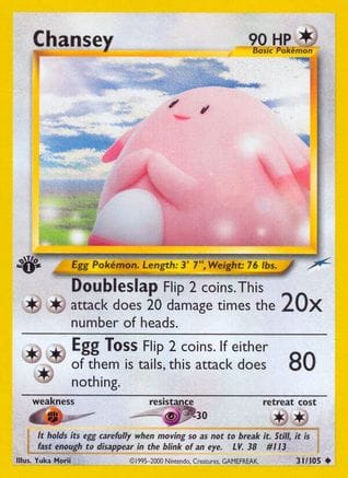'Pokemon - 'Chansey 031/105  - Unlimited Neo Destiny - Uncommon