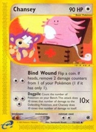 'Pokemon - 'Chansey 072/165  Expedition - Uncommon