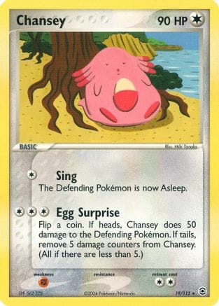 'Pokemon - 'Chansey 019  - Reverse Holofoil FireRed & LeafGreen - Rare