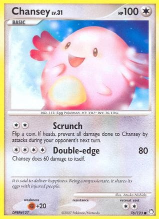 'Pokemon - 'Chansey 076/123  Mysterious Treasures - Common