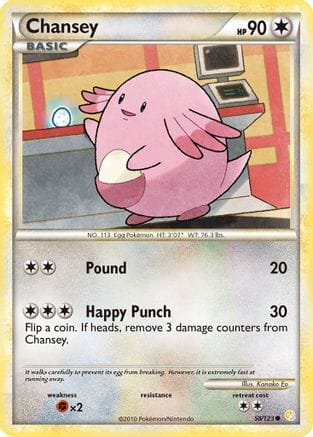 'Pokemon - 'Chansey 058/123  HeartGold SoulSilver - Common