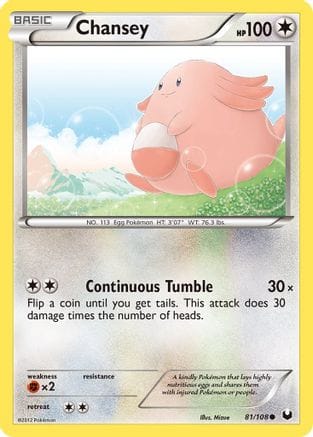 'Pokemon - 'Chansey (81) 081  - Reverse Holofoil Dark Explorers - Common