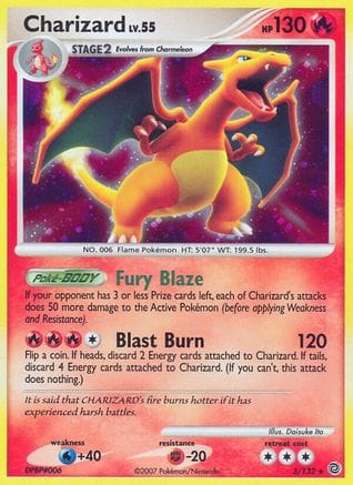 'Pokemon - 'Charizard 003/132  - Reverse Holofoil Secret Wonders - Holo Rare