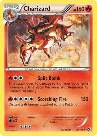 'Pokemon - 'Charizard 019/113  - Holofoil Legendary Treasures - Holo Rare