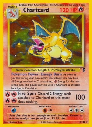 'Pokemon - 'Charizard 003  - Reverse Holofoil Legendary Collection - Holo Rare