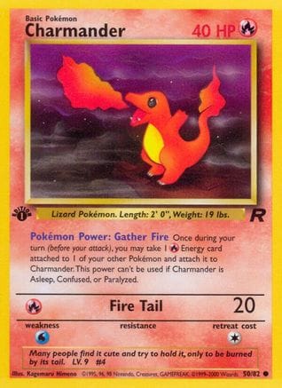 'Pokemon - 'Charmander 050/82  - 1st Edition Team Rocket - Common