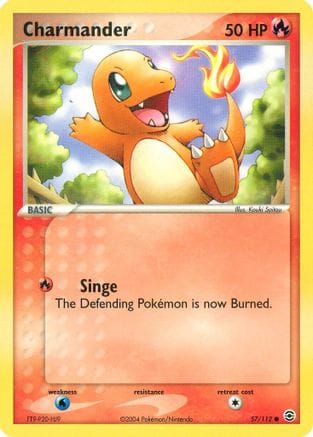 'Pokemon - 'Charmander 057/112  - Reverse Holofoil FireRed & LeafGreen - Common