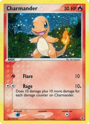 'Pokemon - 'Charmander 113/112  FireRed & LeafGreen - Secret Rare