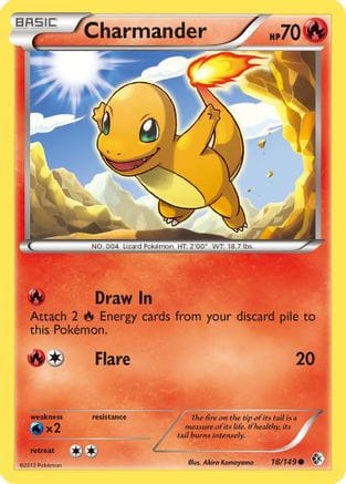 'Pokemon - 'Charmander 018/149  - Reverse Holofoil Boundaries Crossed - Common