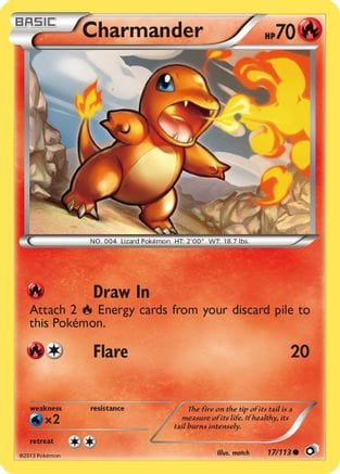 'Pokemon - 'Charmander 017/113  Legendary Treasures - Common