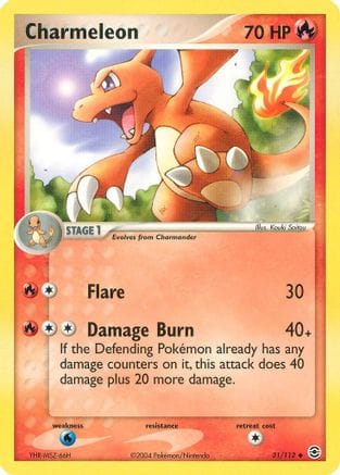 'Pokemon - 'Charmeleon 031/112  FireRed & LeafGreen - Uncommon