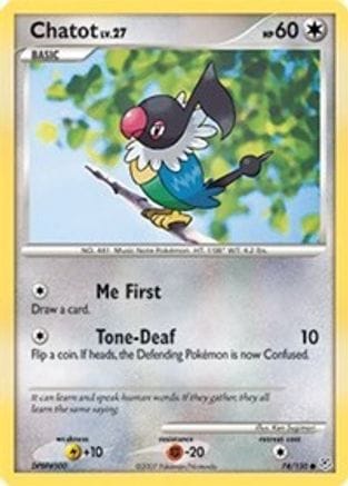 'Pokemon - 'Chatot 074  Diamond and Pearl - Common