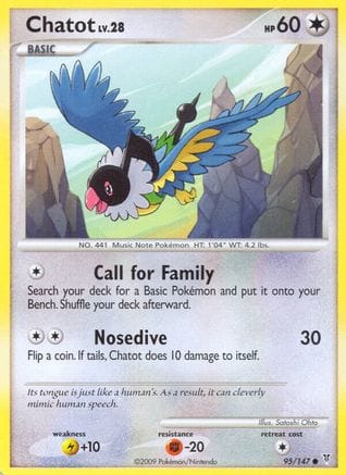 'Pokemon - 'Chatot 095  Supreme Victors - Common