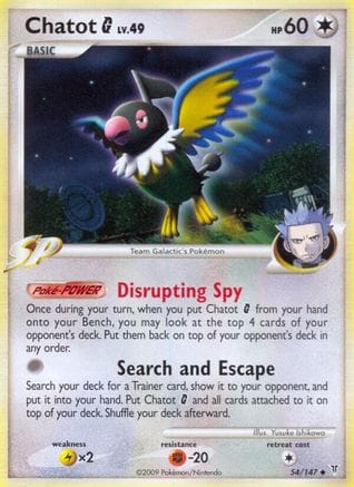 'Pokemon - 'Chatot G 054  Supreme Victors - Uncommon