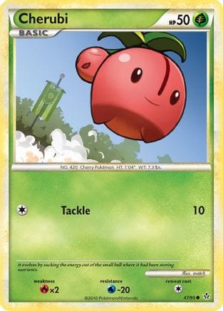 'Pokemon - 'Cherubi 047  - Reverse Holofoil Unleashed - Common