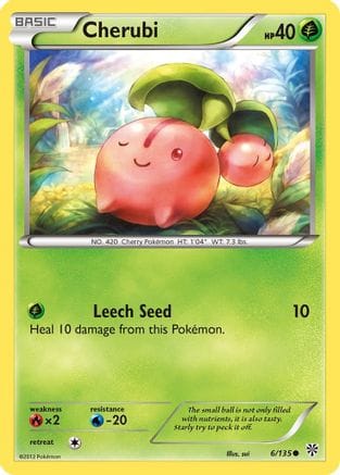 'Pokemon - 'Cherubi 006  - Reverse Holofoil Plasma Storm - Common