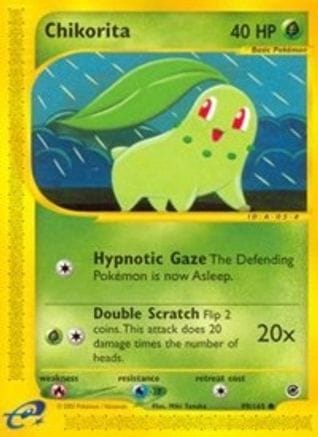 'Pokemon - 'Chikorita (99) 099/165  - Reverse Holofoil Expedition - Common