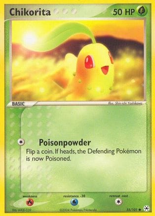 'Pokemon - 'Chikorita 055  Hidden Legends - Common