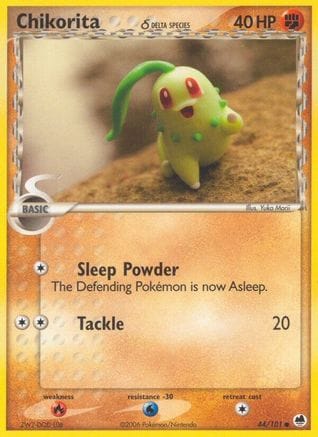 'Pokemon - 'Chikorita (Delta Species) 044/101  Dragon Frontiers - Common