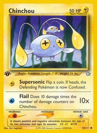'Pokemon - 'Chinchou 055/111  - 1st Edition Neo Genesis - Common