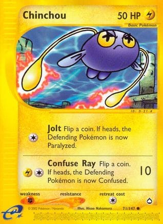 'Pokemon - 'Chinchou (71) 071/147  Aquapolis - Common