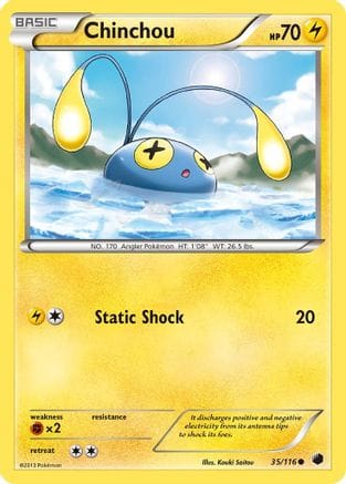 'Pokemon - 'Chinchou 035  Plasma Freeze - Common