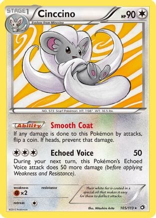 'Pokemon - 'Cinccino 105/113  - Reverse Holofoil Legendary Treasures - Holo Rare