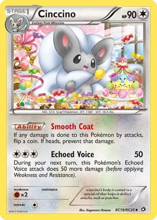 'Pokemon - 'Cinccino RC19/RC25  - Holofoil Legendary Treasures Radiant Collection - Uncommon