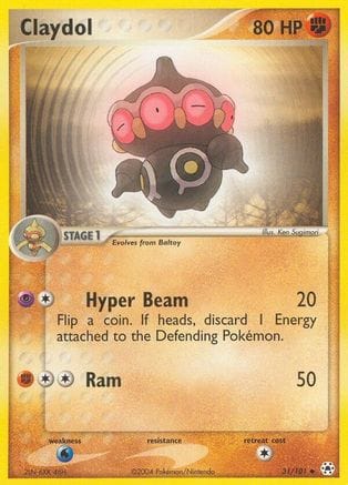 'Pokemon - 'Claydol 031/101  - Reverse Holofoil Hidden Legends - Uncommon