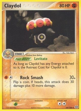 'Pokemon - 'Claydol 024  - Reverse Holofoil Emerald - Uncommon