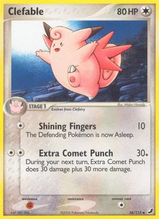 'Pokemon - 'Clefable 036  Unseen Forces - Uncommon