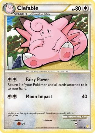 'Pokemon - 'Clefable 003  - Holofoil HeartGold SoulSilver - Holo Rare