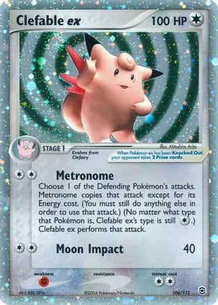 'Pokemon - 'Clefable ex 106  FireRed & LeafGreen - Ultra Rare