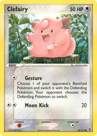 'Pokemon - 'Clefairy 059/112  - Reverse Holofoil FireRed & LeafGreen - Common