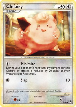 'Pokemon - 'Clefairy 054/95  - Reverse Holofoil Call of Legends - Common
