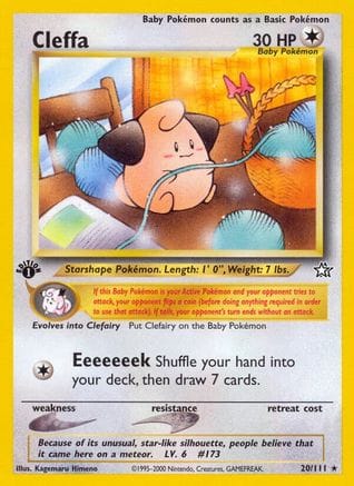 'Pokemon - 'Cleffa 020/111  - 1st Edition Neo Genesis - Rare